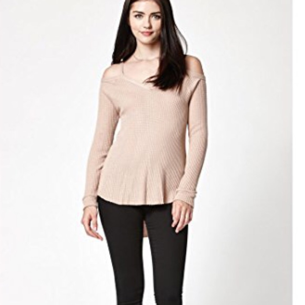 Cold shoulder sweater